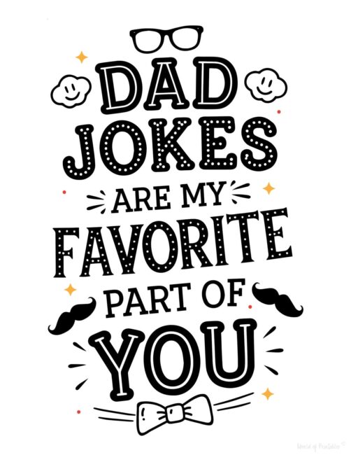 Dad Jokes Printable Father&rsquo;s Day Cards