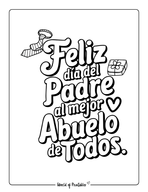 Día del Padre printables in English and Spanish