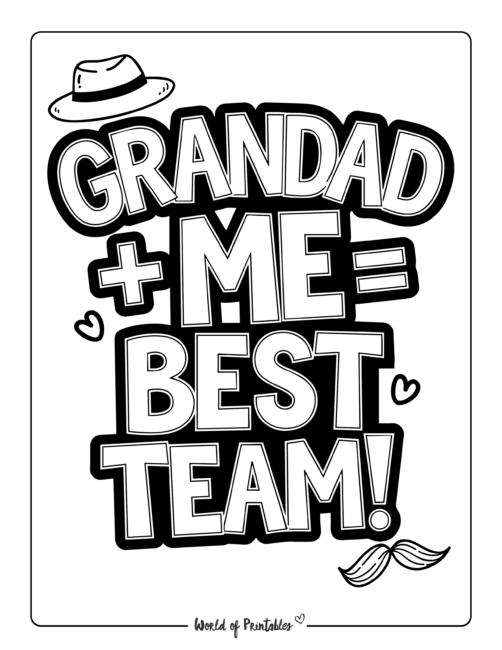 Father’s Day coloring pages for Grandad