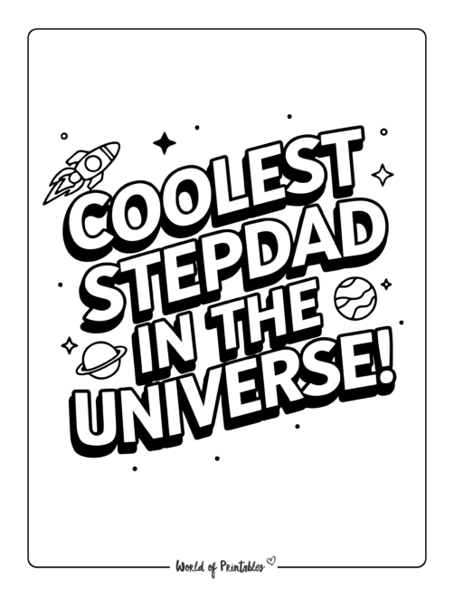 Father’s Day coloring pages for Stepdad