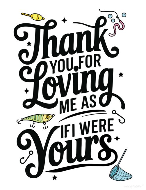 Fishing DIY Father’s Day card for stepfather