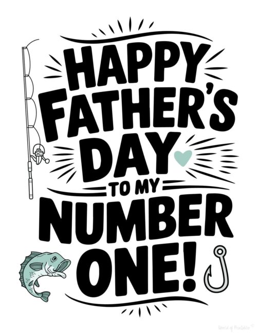 Fishing Free printable Father’s Day card