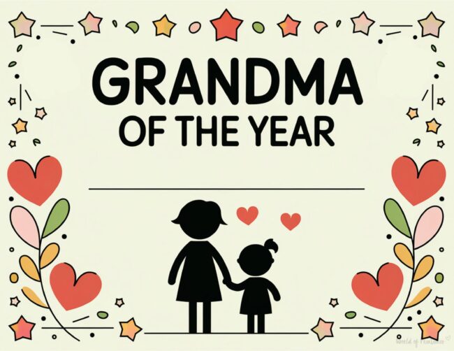Free Mother&rsquo;s Day Certificates for Grandma
