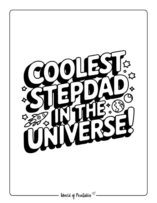 Free Stepdad Father’s Day coloring sheets