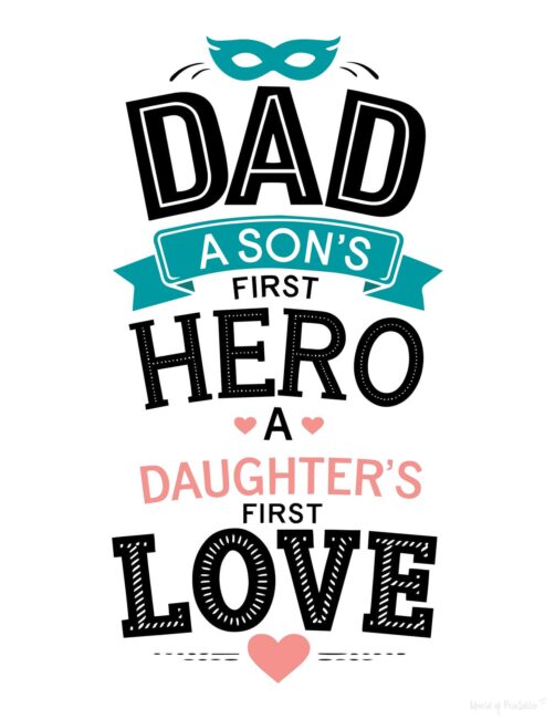 Free printable Father’s Day card Cute