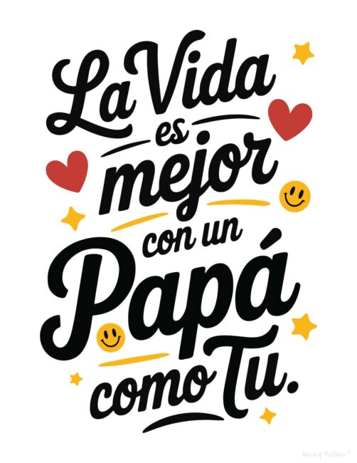 Free printable Spanish Father’s Day card