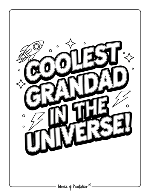 Fun Grandad Father’s Day coloring pages