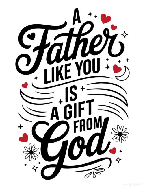 Gift from God Free printable Father’s Day card