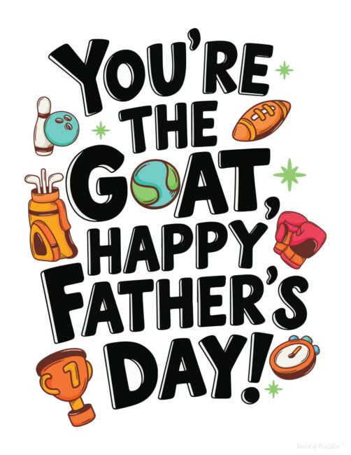 Goat Free printable Father’s Day card