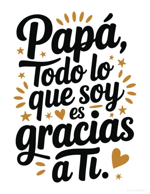 Gracias Feliz Día del Padre printable card