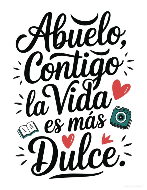 Grandad Printable Father’s Day card in Spanish