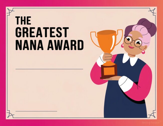 Greatest Nana Free Mother&rsquo;s Day Certificates