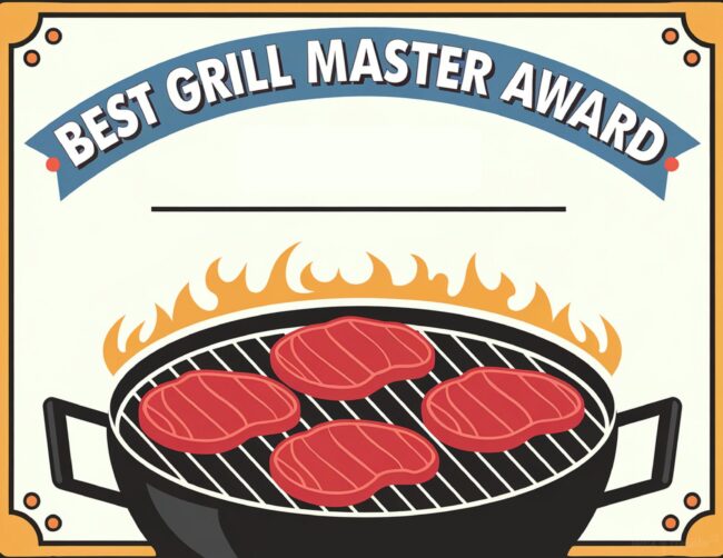 Grill Master printable award