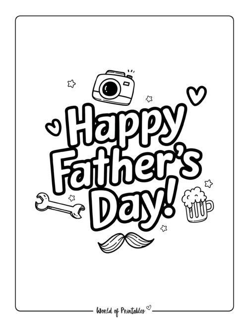 Happy Fathers Day Father's Day coloring pages for kids