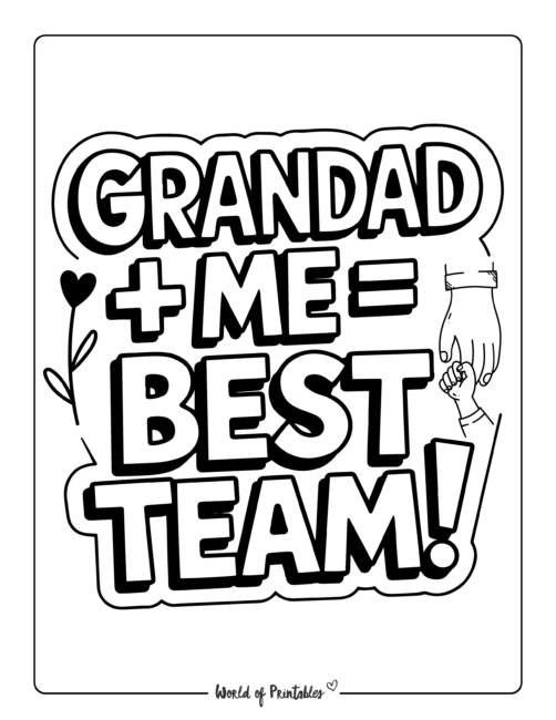 Happy Father’s Day coloring pages for Grandfather