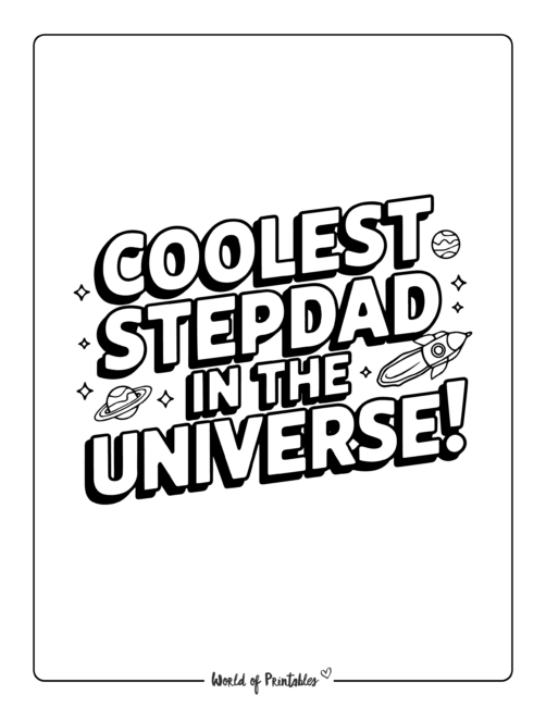 Happy Father’s Day coloring pages for Stepdad