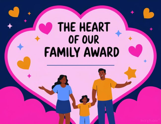 Heart of the family Mother&rsquo;s Day Certificate Templates