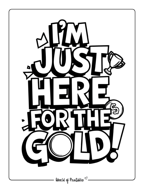 Here for the gold Printable St. Patrick's Day coloring sheets