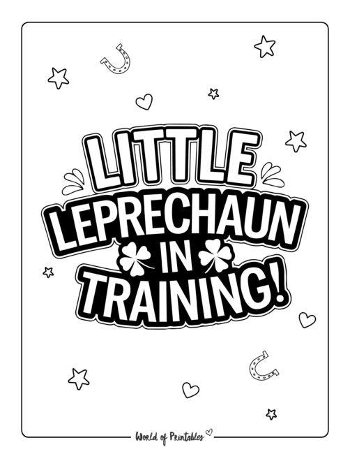 Little Leprechaun Free St. Patrick's Day coloring pages