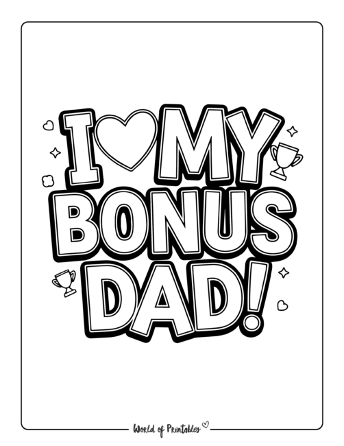 Love my Stepdad coloring pages