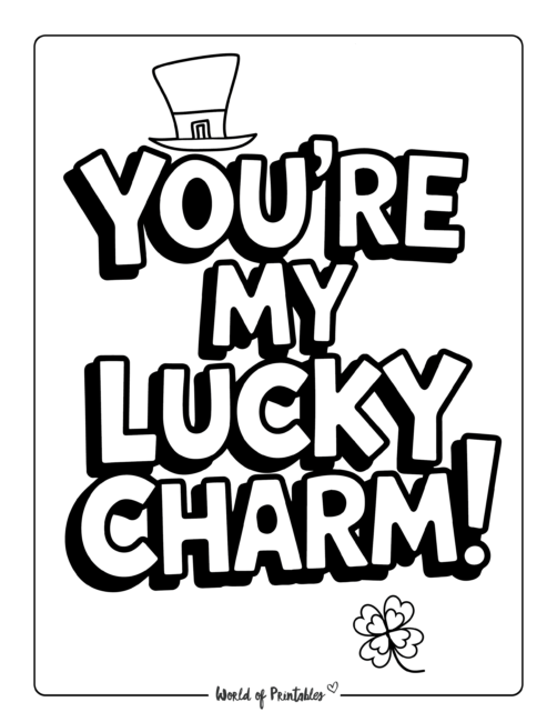 Lucky Charm St. Patrick's Day coloring pages