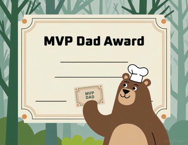 MVP Dad Printable Father’s Day certificate