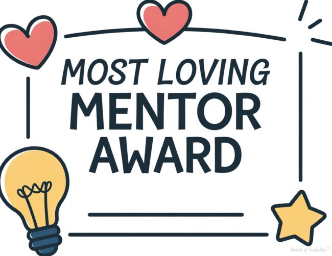 Most Loving Mentor DIY Mother&rsquo;s Day Certificates