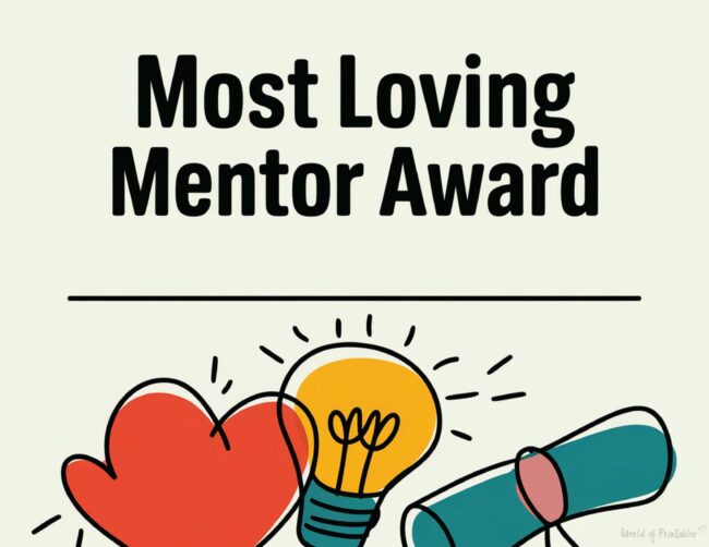 Mother&rsquo;s Day Certificate Templates For Loving Mentor Award