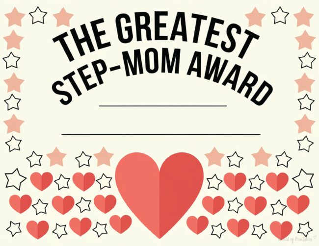 Mother&rsquo;s Day Certificate Templates for stepmom