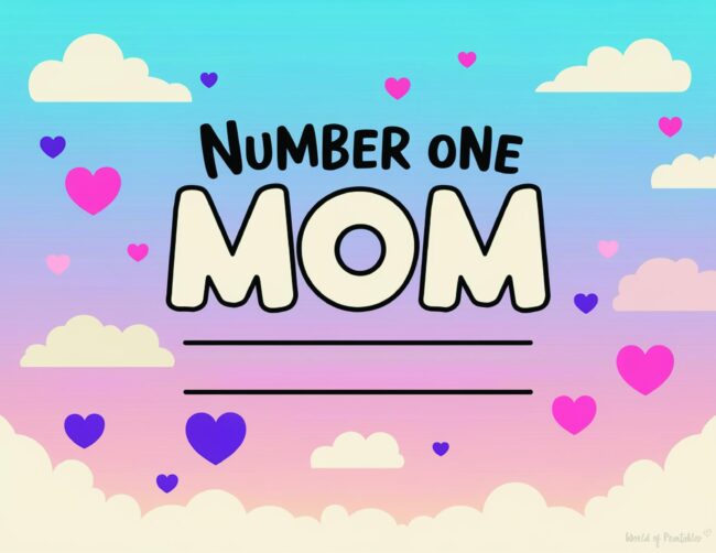 Number One Mom Free Mother&rsquo;s Day Certificates
