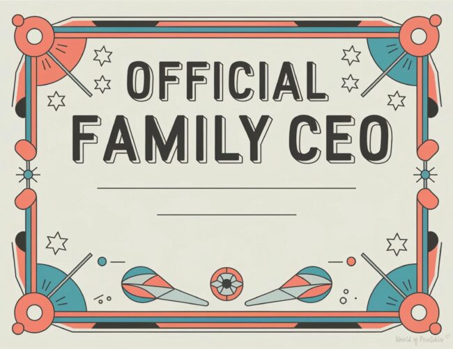 Official Family Ceo Printable Mother&rsquo;s Day Certificates