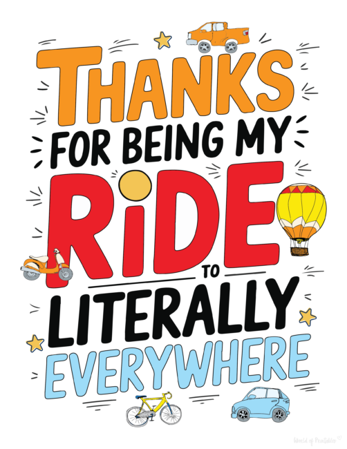 Printable Fathers Day Card For Teens