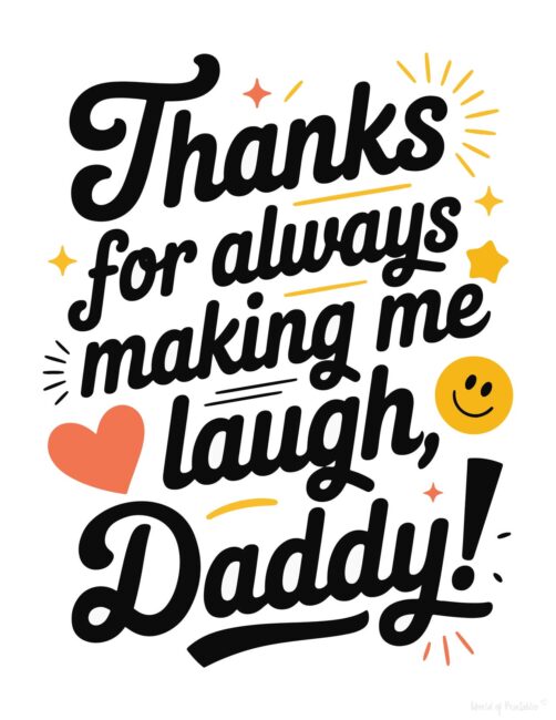 Printable Fathers Day Card for Toddlers