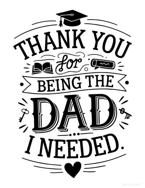 Printable Father’s Day card for stepdad