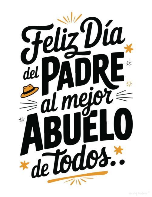 Printable Father’s Day card in Spanish