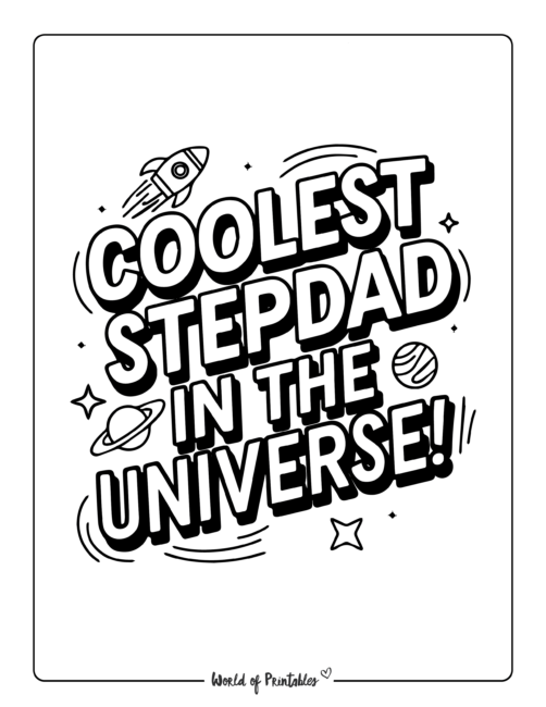 Printable Father’s Day coloring pages for Stepdad