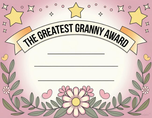 Printable Mother&rsquo;s Day Certificates for Granny