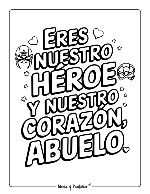 Printable Spanish Father's Day coloring sheets