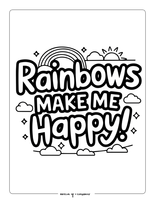Rainbow St. Patrick's Day coloring pages for kids