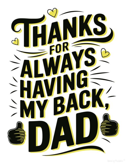 Simple Printable Father&rsquo;s Day Card