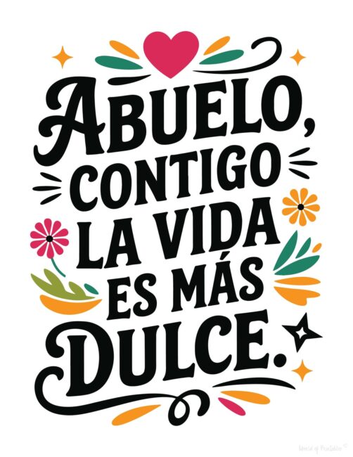 Spanish Father’s Day card to print