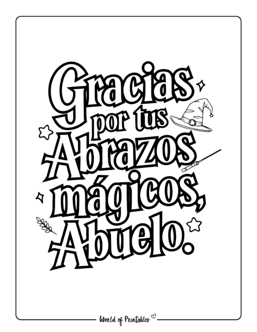Spanish Father’s Day coloring sheets