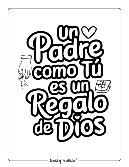 Spanish Father's Day coloring templates