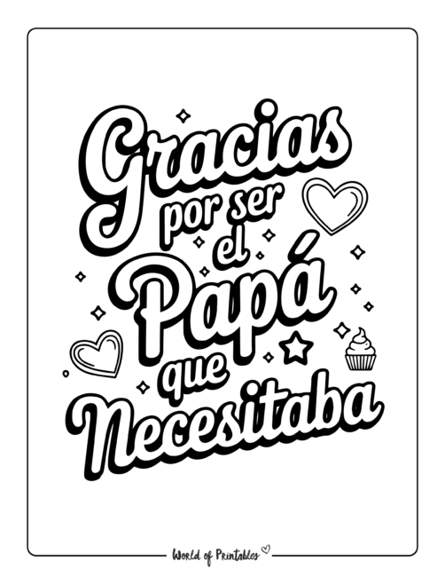 Spanish language Father’s Day printables for teachers