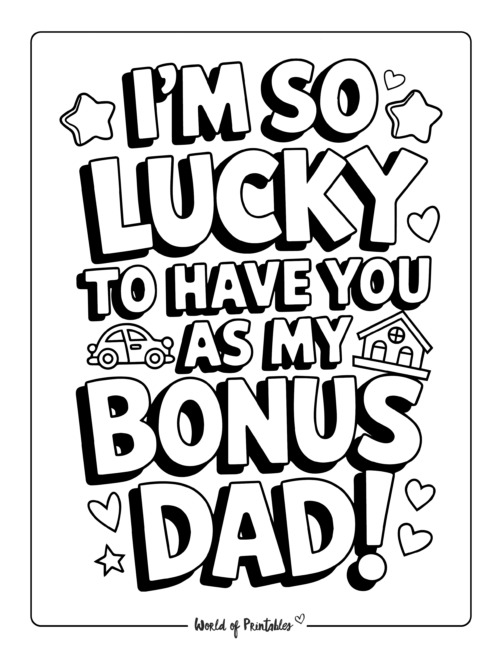 Stepdad appreciation coloring pages