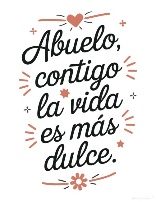 Sweet Printable Father’s Day card in Spanish