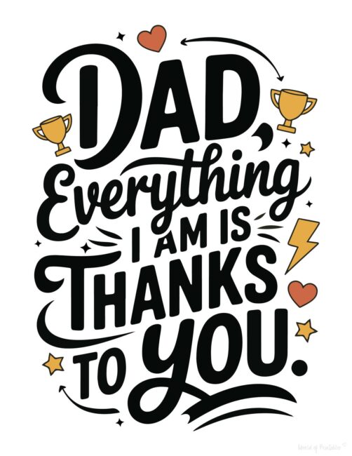 Thank You DIY Father’s Day card printable