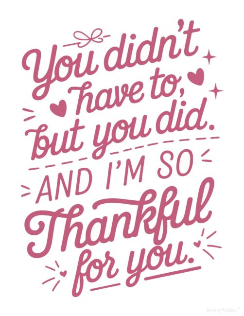 Thankful Bonus dad Father’s Day card printable