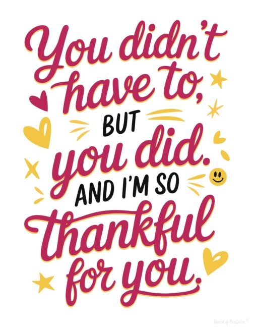 Thankful Printable Father’s Day card for stepdad