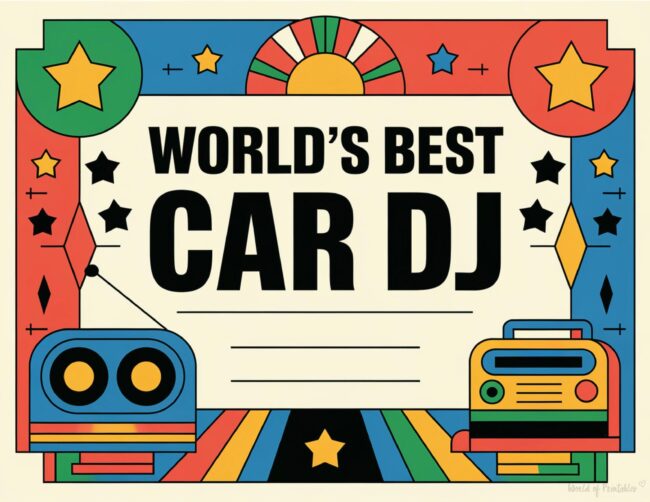 World's Best DJ award certificate